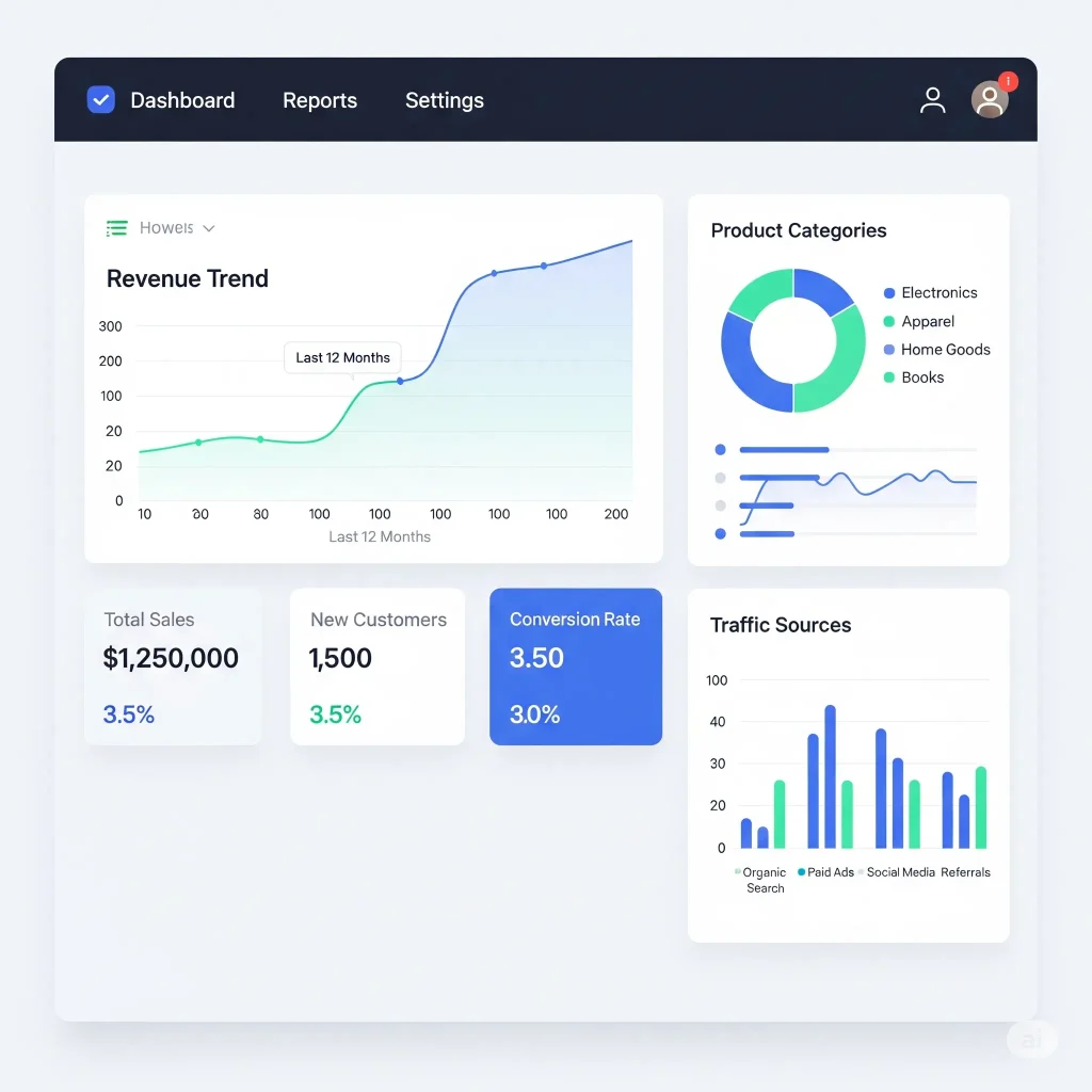 The user-friendly Post Affiliate Pro dashboard with key performance indicators.