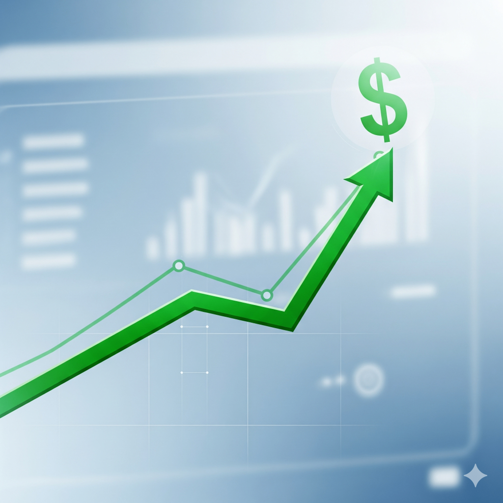 A conceptual image representing business growth and increased revenue from a successful affiliate program.