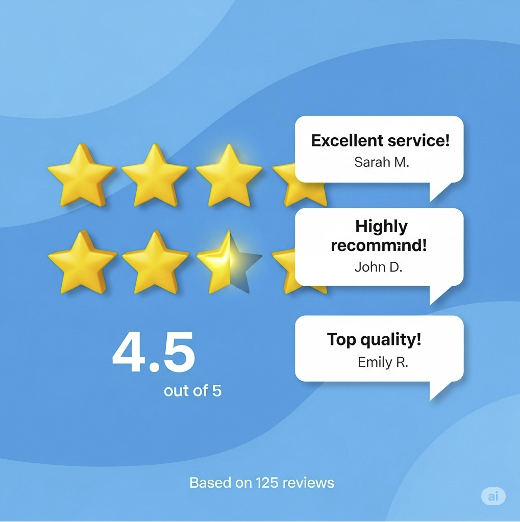 Graphic representing positive customer reviews and trust signals for Post Affiliate Pro.